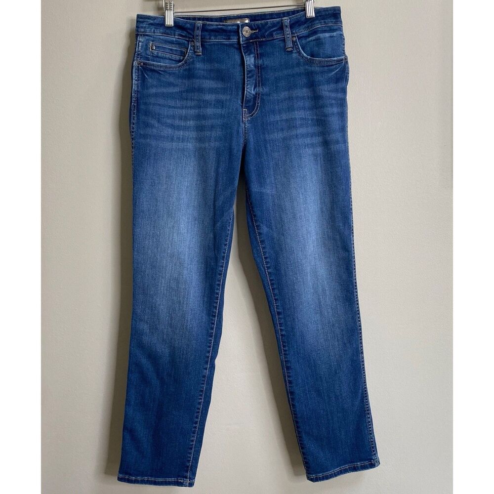 Kut From The Kloth Catherine Medium Wash High Rise Fab Ab Boyfriend Jeans 10